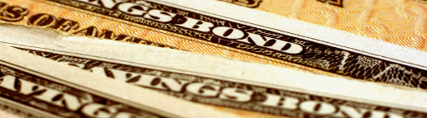 A macro image of US Savings Bonds.