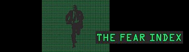 A cartoon of a man in a suit running - titled "The Fear Index"