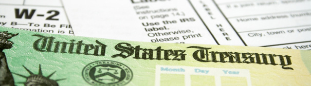 Image of a tax refund check