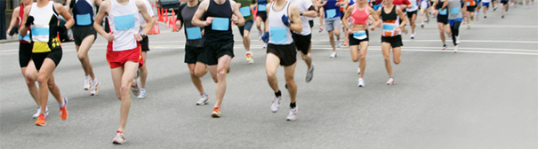 Photo of bottom half of runners