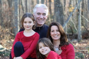Ken Sullivan and Michelle Palomera with their daughters Leah (left) and Abby.