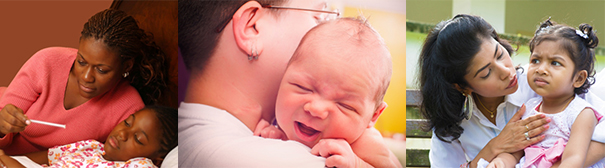 Photos of parents with sick children