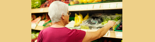 Woman reaching for food