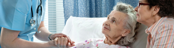 Woman in nursing home