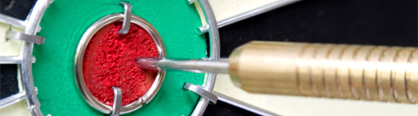 Picture of a bullseye on a dart board