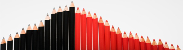 Pencils that look like bar chart