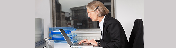 Older woman at computer
