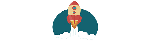 Illustration of rocket launching