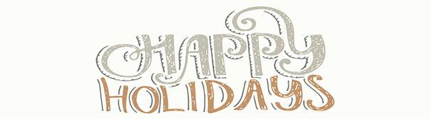 Happy Holidays text