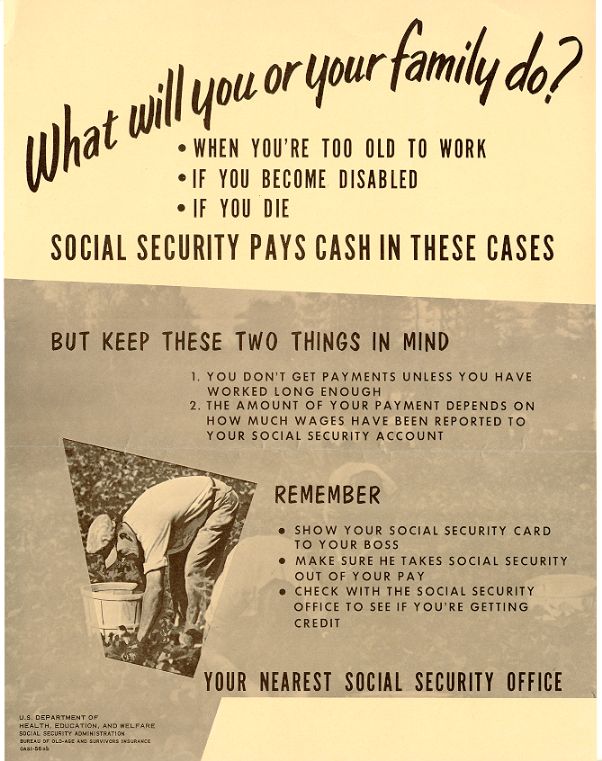 Social Security Administration poster, 1956