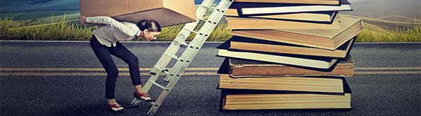 woman carrying a debt burden