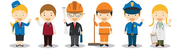 array of different workers