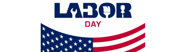 Flag with Labor Day