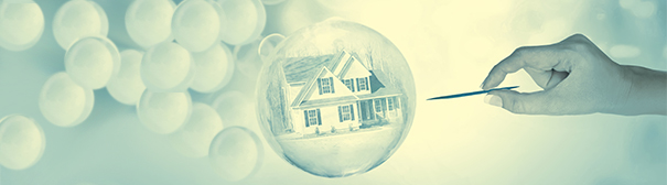 needle popping housing bubble