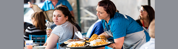Photo of a waitress