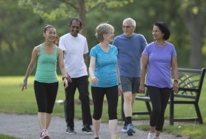 Seniors Walking Together at the Park