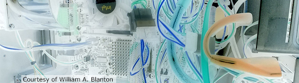 Photo of the inside of a computer