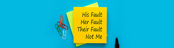 Note blaming someone else